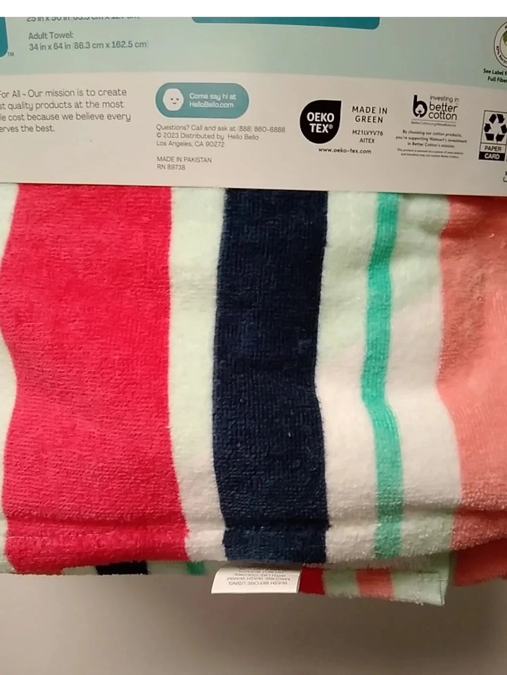 Premium Hello Bello Kid & Adult Beach Towel Set